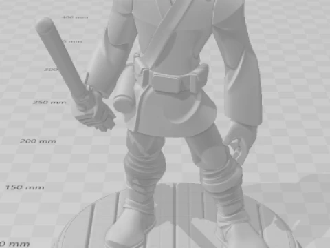 Bonecos 3d style manga anime starwar luke style caricato 3D Print Model