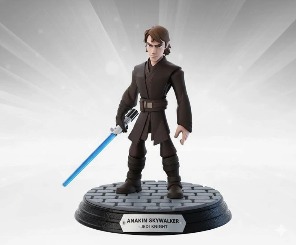 Bonecos 3d style manga anime starwar anakin style caricato 3D Print Model .c4d .max .obj .3ds .fbx .stl .blend 