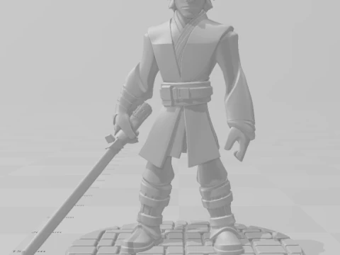 Bonecos 3d style manga anime starwar anakin style caricato 3D Print Model