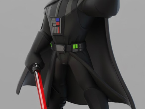 Bonecos 3D 风格漫画动漫星球大战达斯维达风格 caricato 3D 打印模型