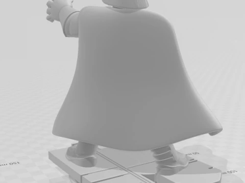 Bonecos 3d style manga anime starwar dart vader style caricato 3D Print Model