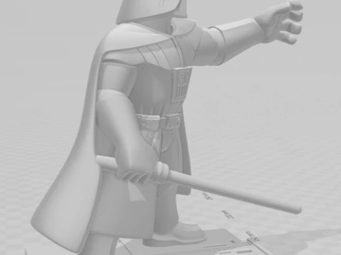 Bonecos 3d style manga anime starwar dart vader style caricato 3D Print Model