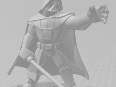 Bonecos 3d style manga anime starwar dart vader style caricato 3D Print Model