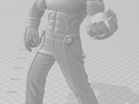 Bonecos 3d style manga anime kof rugal style caricato 3D Print Model