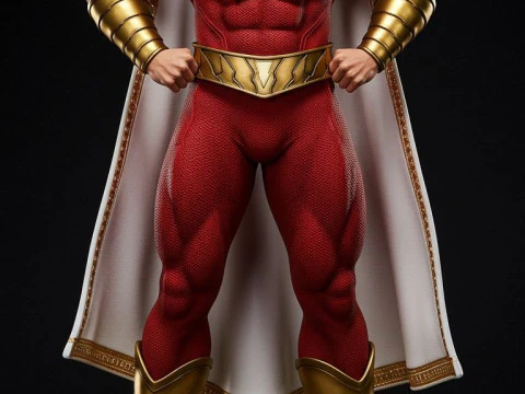 Bonecos 3d style manga anime heroes dc shazam style caricato 3D Print Model