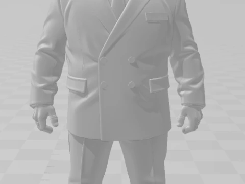 Bonecos 3d style manga anime heroes marvel king ping rei crime style caricato 3D Print Model