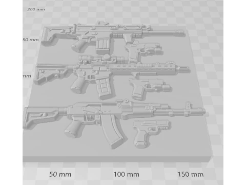 Bonecos 3d style manga anime weapons rack gta cod style caricato 3D Print Model