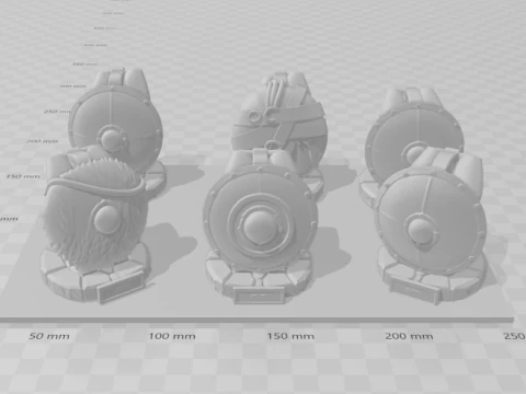 Bonecos 3d style manga anime weapons sword shield rack style caricato 3D Print Model