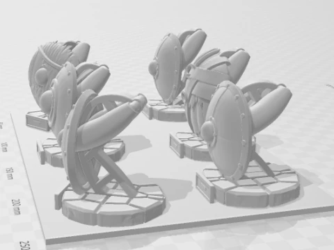 Bonecos 3d style manga anime weapons sword shield rack style caricato 3D Print Model