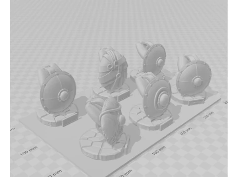 Bonecos 3d style manga anime weapons sword shield rack style caricato 3D Print Model