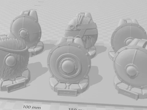 Bonecos 3d style manga anime weapons sword shield rack style caricato 3D Print Model