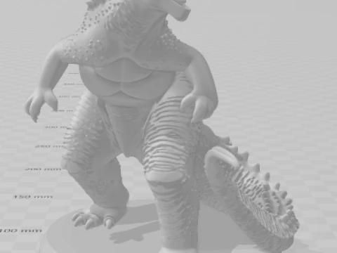 Bonecos 3d style manga anime godzila style caricato 3D Print Model