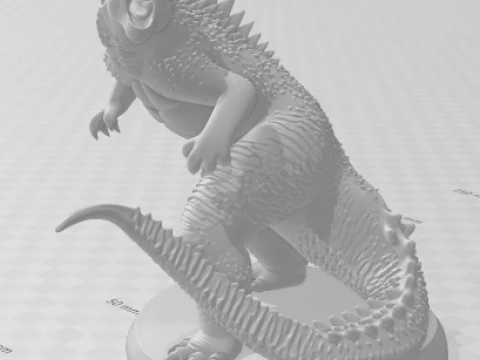Bonecos 3d style manga anime godzila style caricato 3D Print Model