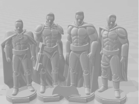 Bonecos 3d style manga anime batman batclan style caricato 3D Print Model