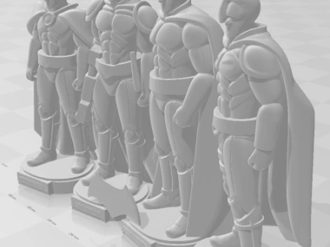 Bonecos 3d style manga anime batman batclan style caricato 3D Print Model