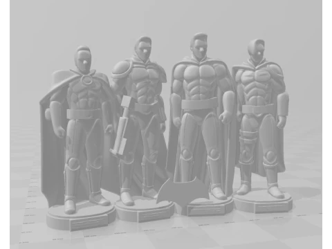 Bonecos 3d style manga anime batman batclan style caricato 3D Print Model