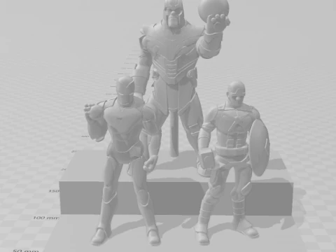 Bonecos 3D styl manga anime bohaterowie lochy RPG styl caricato Model do druku 3D