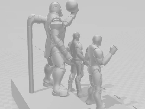 Bonecos 3d style manga anime heroes dugeons rpg style caricato 3D Print Model