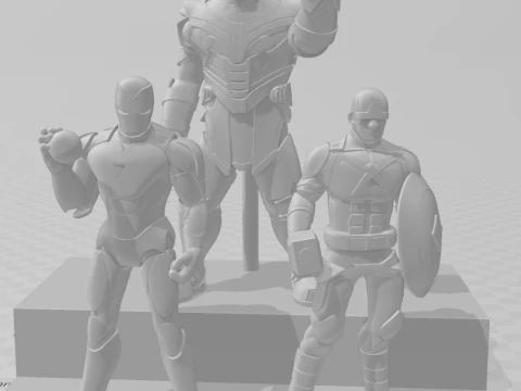 Bonecos 3d style manga anime heroes dugeons rpg style caricato 3D Print Model