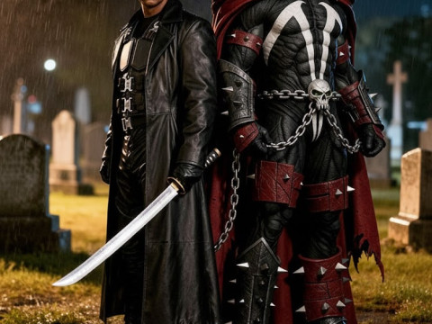 Bonecos 3d style manga anime hunther nights spawn blade style caricato 3D Print Model