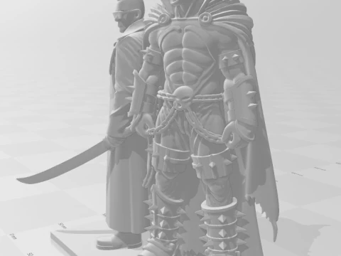 Bonecos 3d style manga anime hunther nights spawn blade style caricato 3D Print Model