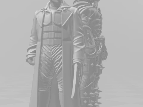 Bonecos 3d style manga anime hunther nights spawn blade style caricato 3D Print Model