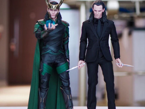 Bonecos 3D styl manga anime marvel loki bohaterowie styl caricato Model do druku 3D