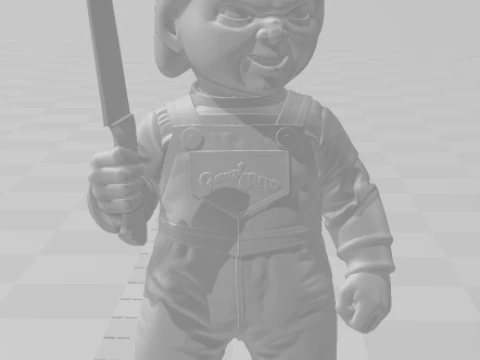 Bonecos 3d style manga anime Brinquedo Assassino Childs Play chucky style caricato 3D Print Model
