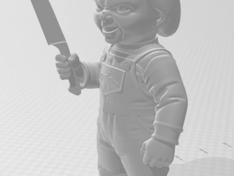 Bonecos 3d style manga anime Brinquedo Assassino Childs Play chucky style caricato 3D Print Model