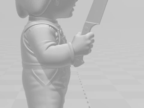Bonecos 3d style manga anime Brinquedo Assassino Childs Play chucky style caricato 3D Print Model