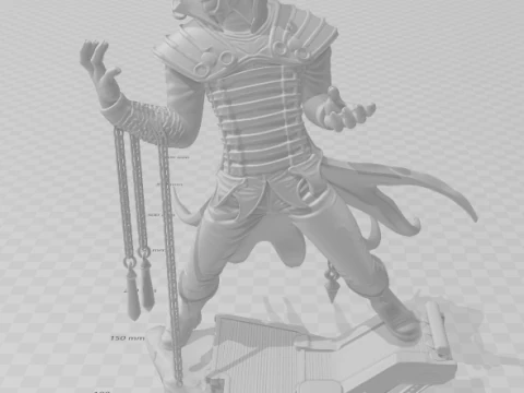 Bonecos 3d style manga anime dc batman wholaug style caricato 3D Print Model