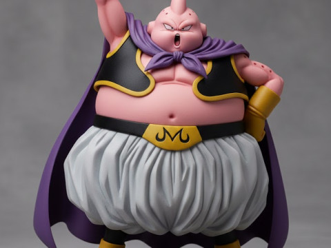 Bonecos 3d style manga anime dragon ball majinbuu style caricato 3D Print Model