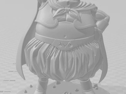 Bonecos 3d style manga anime dragon ball majinbuu style caricato 3D Print Model