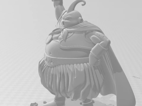 Bonecos 3d style manga anime dragon ball majinbuu style caricato 3D Print Model