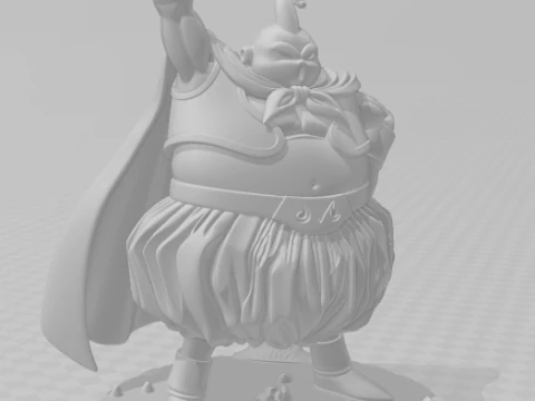 Bonecos 3d style manga anime dragon ball majinbuu style caricato 3D Print Model