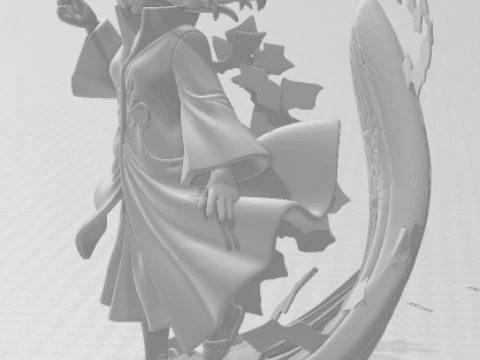 Bonecos 3D styl manga anime naruto konam styl caricato Model do druku 3D