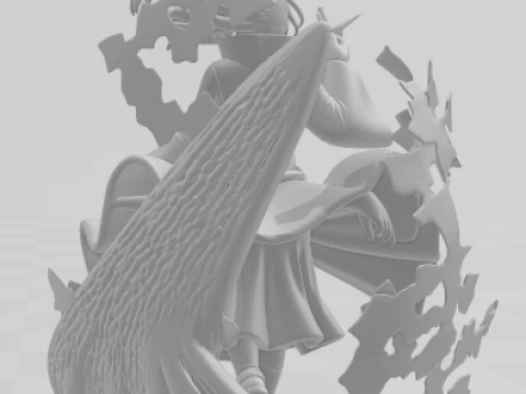 Bonecos 3D styl manga anime naruto konam styl caricato Model do druku 3D