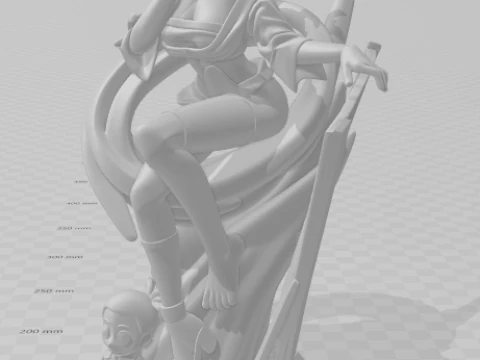 Bonecos 3D styl manga anime naruto temari styl caricato Model do druku 3D