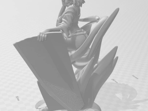 Bonecos 3D styl manga anime naruto temari styl caricato Model do druku 3D