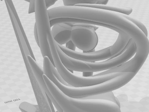 Bonecos 3D styl manga anime naruto temari styl caricato Model do druku 3D