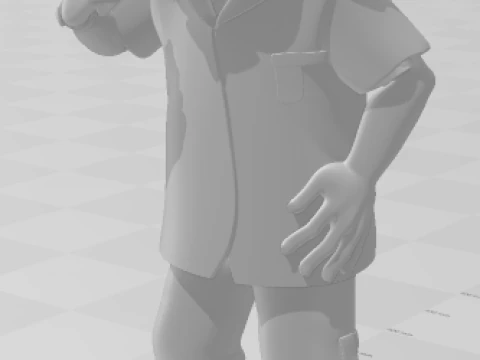 Bonecos 3d style manga anime mestre fu miraculous style caricato 3D Print Model