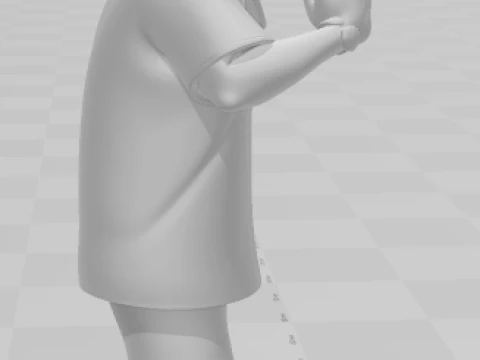 Bonecos 3d style manga anime mestre fu miraculous style caricato 3D Print Model