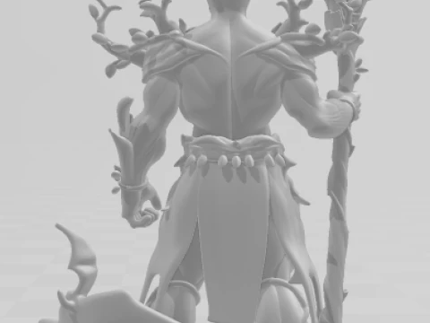Bonecos 3d style manga anime warrior druida magician style caricato 3D Print Model