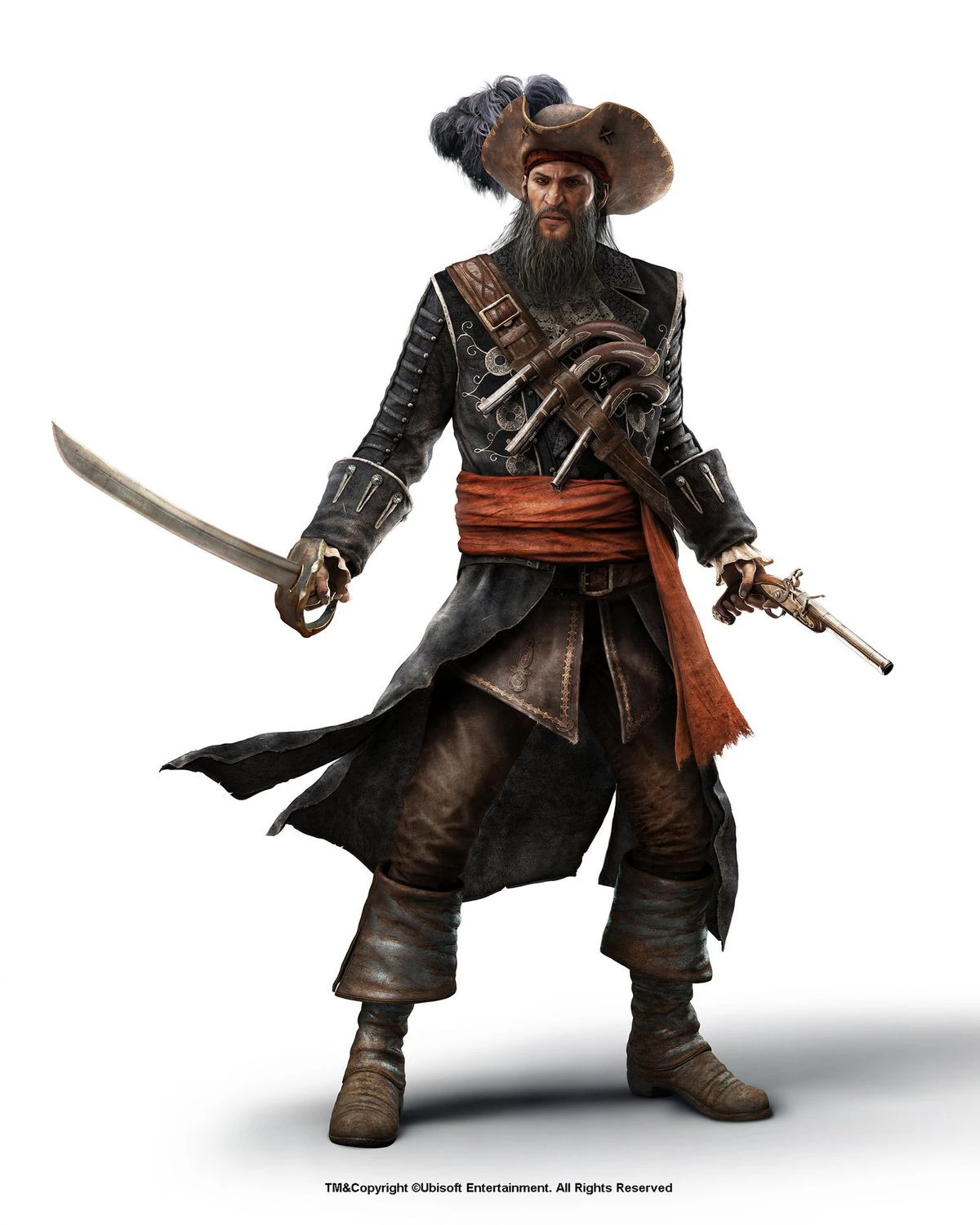 Bonecos 3d style manga anime pirate black beard barba negra pirata style caricato 3D Print Model .c4d .max .obj .3ds .fbx .stl .blend 