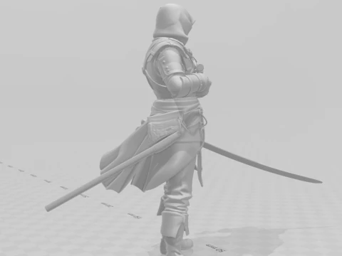 Bonecos 3d style manga anime pirate blackflag edward pirata style caricato 3D Print Model