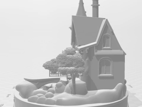 Bonecos 3d style manga anime house home casa style caricato 3D Print Model