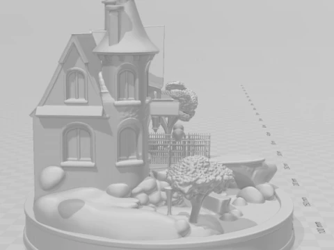 Bonecos 3d style manga anime house home casa style caricato 3D Print Model