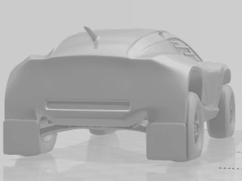 Bonecos 3d style manga anime car race dakar rally extreme E style caricato 3D Print Model