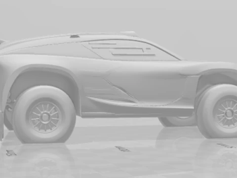 Bonecos 3d style manga anime car race dakar rally extreme E style caricato 3D Print Model