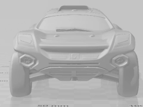 Bonecos 3d style manga anime car race dakar rally extreme E style caricato 3D Print Model